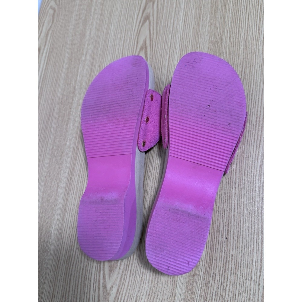 DR SCHOLLS X KATE SPADE Vintage Style  pink Slide sandals Women Sz 7 - Picture 7 of 8